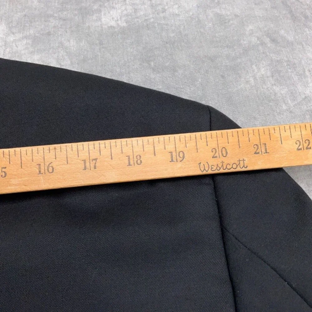 JNY Jones New York Blazer‎ Men 43R Black Classic Career Wool Suit Jacket VTG